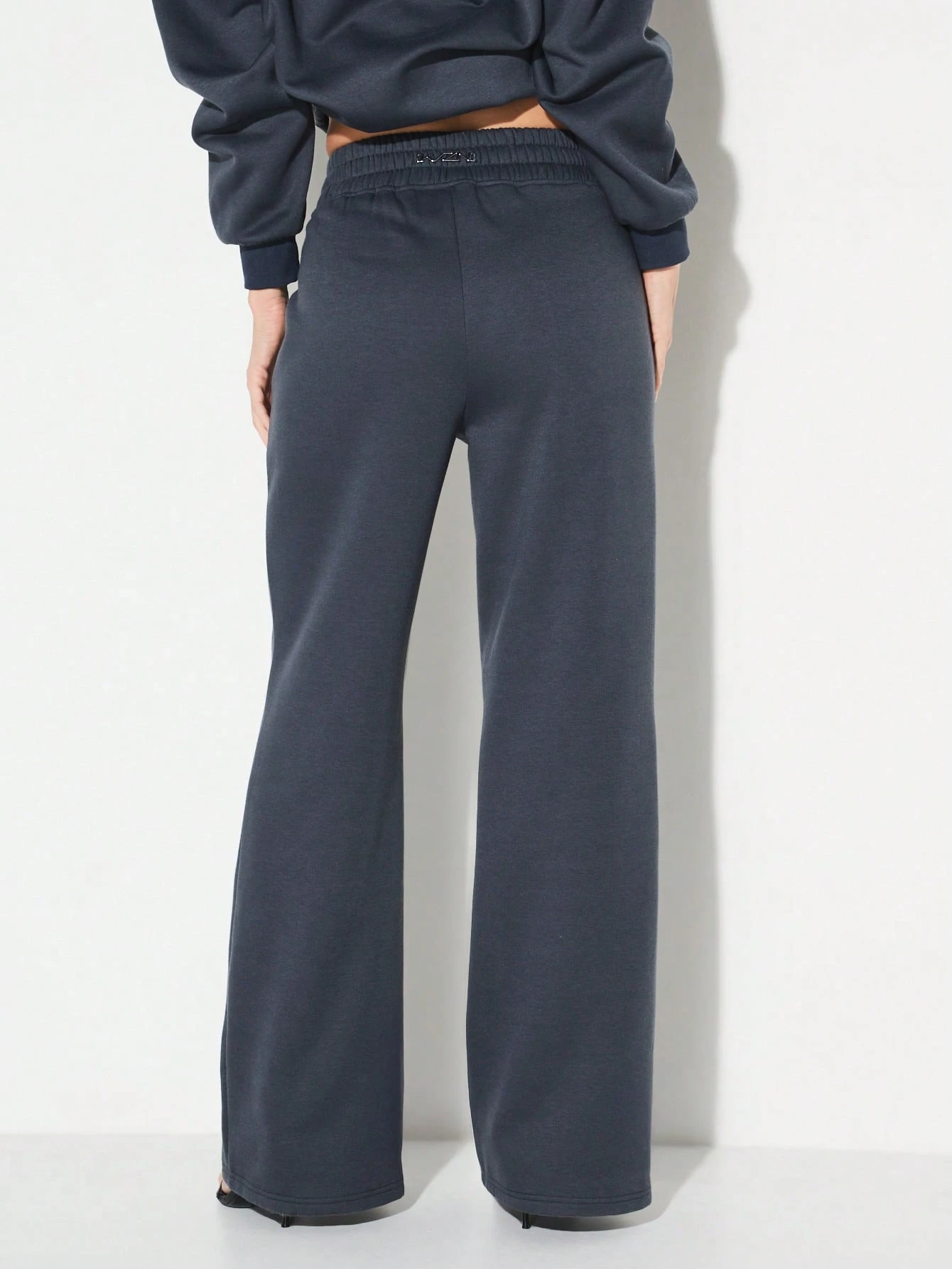 KIZN Charcoal Flared Sweatpants With Elastic Waist