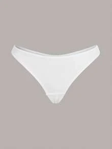 Ocili 自然舒适透气低腰简约性感丁字裤 - 白色 - 白色 - 查看 2