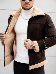 Manfinity CasualCool Men's Fashionable And Versatile Fleece Jacket, Autumn/Winter