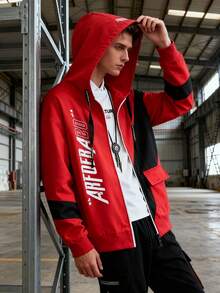Men Jackets And Coats - Red - View 2