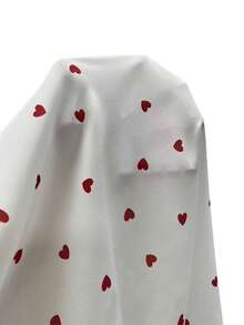 Franclia French Fashion Casual Versatile Loose Flattering Heart Print Long Sleeve Blouse, White & Red, New Autumn/Winter Outerwear Cherry Shirt Blouse Strawberry Shirt Women Queen Of Hearts Shirt - White - View 6