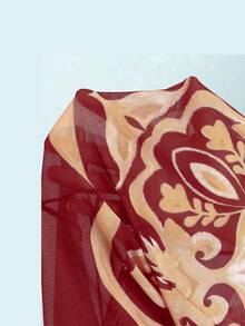 Swim Oasis Bộ đồ bơi 3 mảnh in họa tiết mới năm 2026 dành cho nữ, gồm váy và quần lưới, kiểu dáng thường ngày, thích hợp cho kỳ nghỉ biển, mùa hè. - Nhiều màu - Xem 8