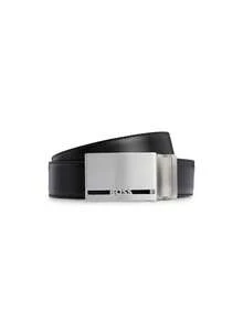 Hugo Boss Galliz Gb35 Men's Leather Belt Black - 黑色 - 查看 1