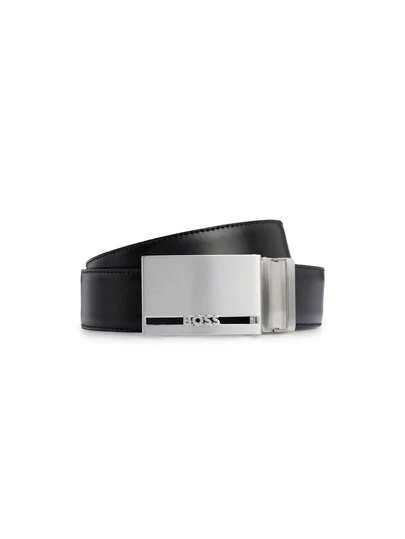 Hugo Boss Galliz Gb35 Men's Leather Belt Black