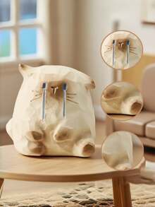 POKOJA LAND POKOJA LAND 1/4PCS Cat Crystal PAI Mood Blind Box Cartoon Cute Desk Resin Craft Ornament Collectible Art Piece For Festival Gift Idea - Multicolor - View 2