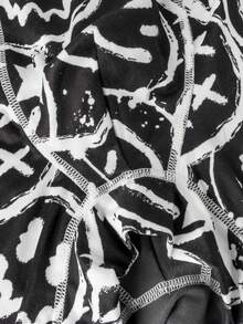 3 pièces/Paquet Sous-vêtements longs vintage streetwear confortables, doux et respirants avec imprimé tout-sur-tout de visages souriants graffitis pour adolescents garçons, multicolore