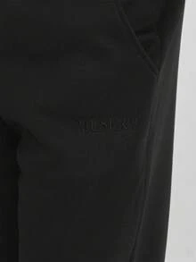 Musero Basic Straight Leg Cuffed Everday PREMIUM Sweat Jogger Pants Winter Essentials Capsule Wardrobe - Black - View 5