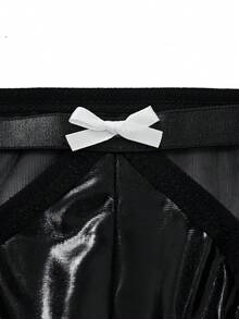 DrisQ 男士领结珍珠装饰3D口袋性感内裤 - 黑色 - 查看 5