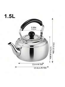 1个带滤网的不锈钢茶壶，用于冲泡和煮茶，耐用的厨房用具，带手柄，现代设计，适用于餐厅、酒店、电磁炉、商用茶壶，也适用于户外和露营。 - 彩色 - 查看 12