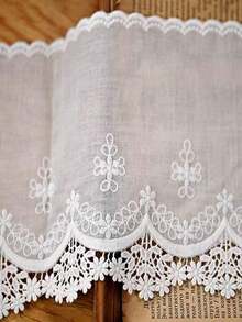 1 Yard Fabric Embroidered Hollow Floral Lace 14cm Sewing Trim, DIY Skirt Hem Extension Lace Decorative Accessory - Multicolor - View 5