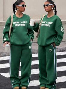 Muchica Bộ đồ thể thao dệt kim in màu xanh lá cây dành cho nữ - màu xanh lá - Xem 1