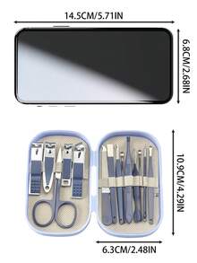 Professional Manicure Care Set, Women's Personal Care Set, Foot Care Set With Ear Wax Cleaning Tool, Nail Clippers, Manicure Tools, Unisex Travel Bag, Gift For Friends And Parents - Multicolor - View 5