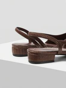 MOTF 女士休闲优雅低跟平底乐福鞋 - 棕色 - 查看 7