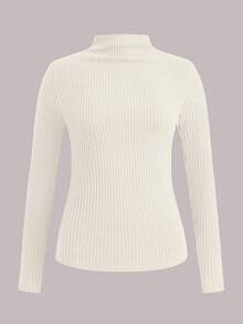 SHEIN LUNE Bộ 3 áo thun cổ cao màu trơn, ôm sát, mềm mại, thoải mái, thích hợp mặc mùa thu/đông, kiểu dáng thường ngày. - màu xanh lá - Xem 4