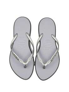 Havaianas HAV. SLIM 女士休闲日常舒适平底人字拖凉鞋，百搭 - 灰色的 - 查看 4