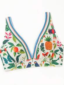 Swim Oasis Plus Size Women 3 PiecesTropical Print Tankini Swimwear Set With Long Pants - Multicolor - View 8