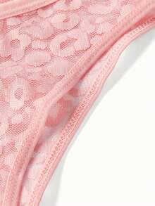 Bonmuse 5 piezas Bragas bikini de encaje sexy para mujer, ropa interior transpirable cómoda de cintura V en múltiples colores - Multicolor - Ver 11