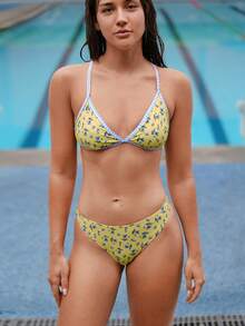 Swim Nautrix 2件套夏季随机印花上衣和印花比基尼泳裤优雅泳衣套装 - 彩色 - 查看 3