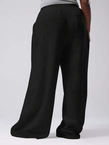 MUSERA Quần jogger ống đứng co giãn cỡ lớn, thích hợp mặc hàng ngày, kiểu dáng cơ bản cho mùa xuân. - màu đen - Xem 4