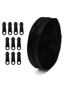 1 Set = 4.5m Zipper + 10pcs Plastic Zipper Pulls, Colorful Nylon #3 Zipper With 10pcs Matching Plastic Zipper Pulls, 1set/5sets, For Apparel, Textile, Luggage - Multicolor - View 26