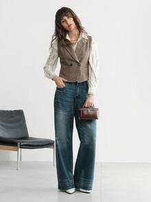 SHECARRY Damen Silberfarbene vielseitige Modische Handtasche für den täglichen Gebrauch - Kaffeebraun - Übersicht 9