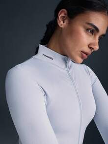 Powerista Women's Solid Color Minimalist Casual Zip-Up Long Sleeve Sports Jacket