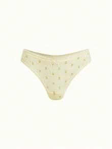 Bonmuse 5PCS 5-Color Random Cute, Fresh, Sweet And Sexy Bow , Printed Flower Women's Thong, Pure, Soft, Casual And Comfortable Four Season Underwear Suitable For Home, Travel And Gift Giving - Multicolor - View 3