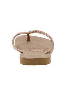 Havaianas HAV. SLIM 女士日常休闲舒适平底人字拖凉鞋，百搭 - 金色 - 查看 4