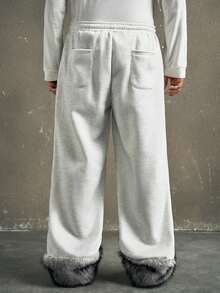 AXEPEAK Pantalones deportivos casuales con cordón en la cintura y bolsillos con estampado de pentagrama para hombres - Gris - Ver 5