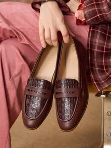MOTF ZAPATOS PLANOS PARA MUJER CASUALES, CÓMODOS Y VERSÁTILES - Café integral - Ver 2