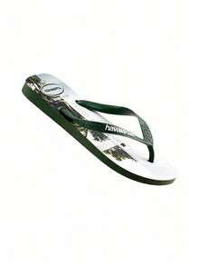 Havaianas Women Palm Tree Pattern Daily Casual Comfortable Flat Flip-Flops Sandals - Grey - View 2