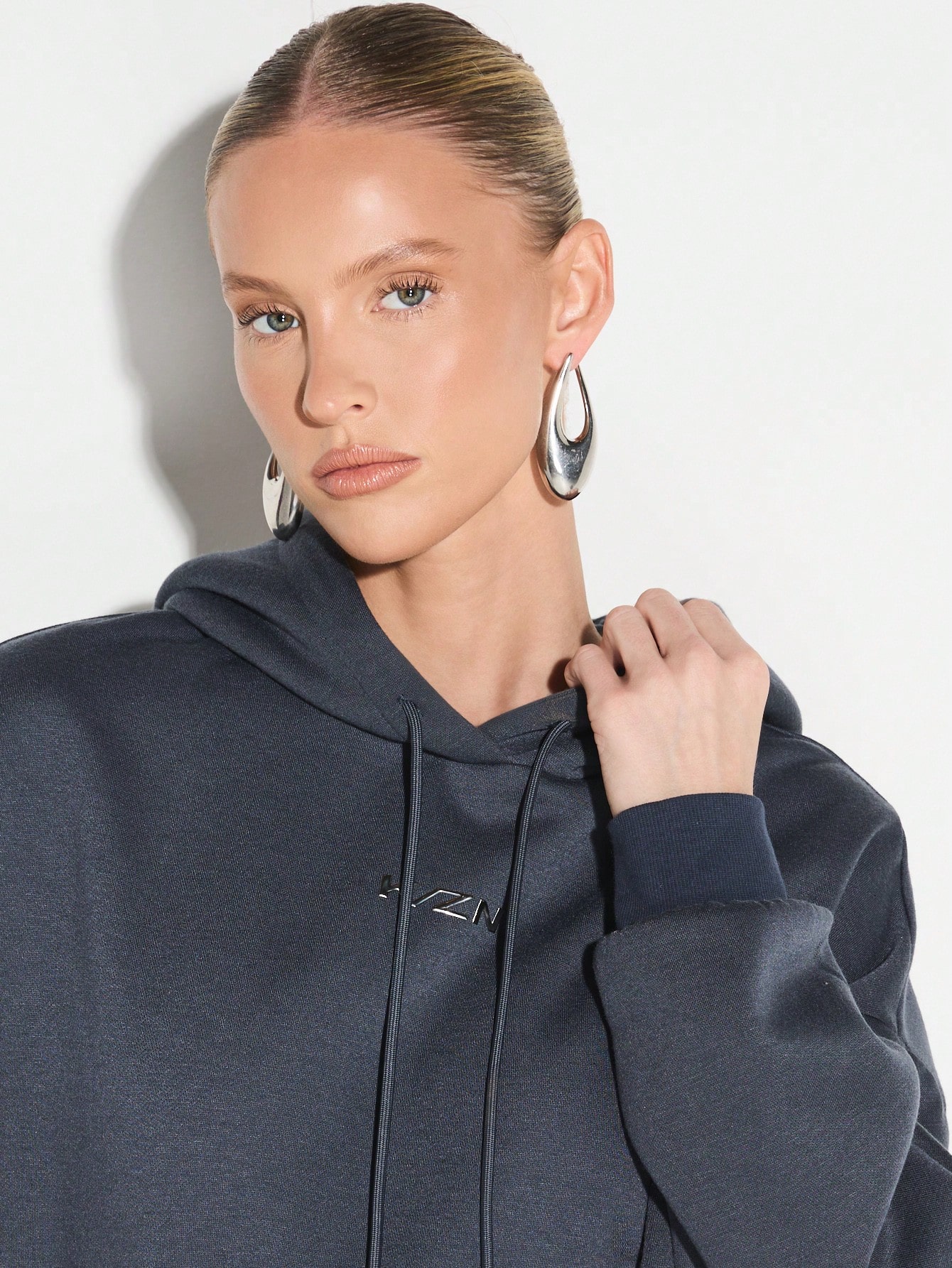KIZN Oversized Hoodie With Drawstring And Pocket