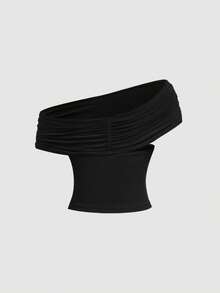 SHEIN MOD 3-Way Wear Women's Casual Solid Color Slim Fit Top For Summer, Cowl Neck Top, Off The Shoulder Top, Aesthetic Tops, Festival, Country Outfits, Beach Vacation Wear, Tea Party, Modest, Prom Top, Cute Tops, Plus Size Camisole And Tank Top