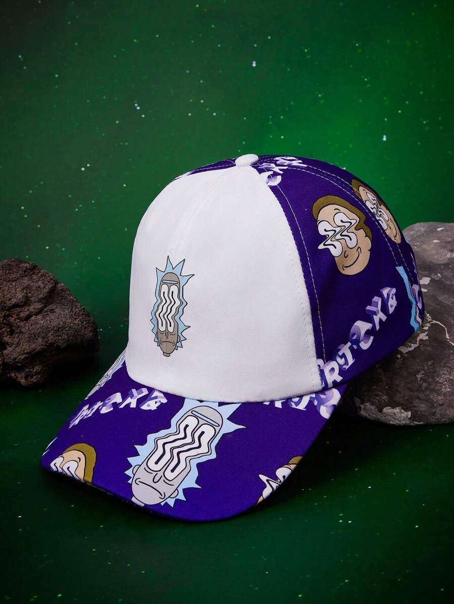 Rick and Morty X SHEIN Gorra de béisbol para mujer - Blanco - Ver 1