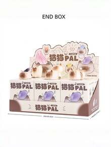 POKOJA LAND - SELECTS 1/6PCS Cat Crystal PAI Mood Blind Box Cartoon Cute Desk Resin Craft Ornament Collectible Art Piece For Festival Gift Idea - Multicolor - View 9