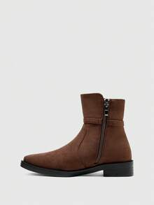 CUCCOO BIZCHIC 女士时尚百搭休闲简约踝靴 - 棕色 - 查看 10