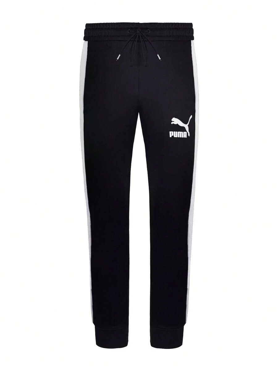 Puma Iconic T7 Men's Track Pants Black - Black White - View 1