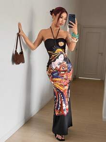 StreetHx 时尚女式多色新款中国风连衣裙 - 彩色 - 查看 4