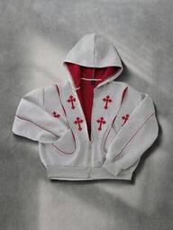 ROMWE MEN Moletom masculino com capuz e estampa cruzada em patchwork de cores contrastantes, estilo streetwear retrô.