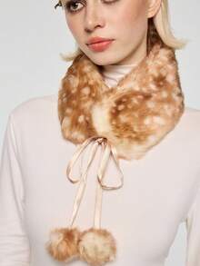 ROMWE Kawaii Women Scarves - Camel - View 1