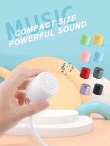 Teckwe Altavoz Bluetooth inalámbrico mini portátil MINI Macaron con graves potentes (Capacidad de batería: 200mAh) (Nombre de emparejamiento Bluetooth: LittleFUN) - Multicolor - Ver 2