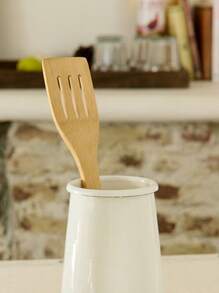 Cirelle 1 pieza Espátula para salteado de bambú, utensilios de cocina profesionales con mango de bambú, herramienta esencial para cocinar, hornear, regalo para chef, para uso doméstico y restaurante - Multicolor - Ver 1