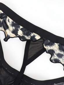 DrisQ 1件男士性感内衣，黑色镂空网纱低腰丁字裤 - 彩色 - 查看 7