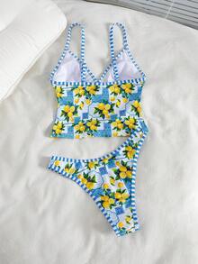 Swim Mod Bộ đồ bơi hai mảnh Tankini ôm sát, phong cách lãng mạn, thoải mái, in họa tiết hoa chanh, thích hợp cho kỳ nghỉ xuân, mùa tựu trường, lễ hội Oktoberfest, các lễ hội âm nhạc, kỳ nghỉ lễ, chương trình khuyến mãi mùa xuân, đồ bơi đi biển mùa xuân hè, đồ bơi in họa tiết gạch xanh, quần bikini cạp cao, đồ bơi kín đáo cho kỳ nghỉ, bikini kiểu Địa Trung Hải, đồ bơi in họa tiết cam chanh, đồ bơi dự tiệc bể bơi mùa hè, Tankini có dây đeo điều chỉnh được, đồ bơi nữ 2026, Tankini đi nghỉ dưỡng. - Nhiều màu - Xem 7