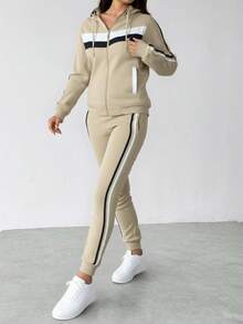 Big City Women Two-Piece Outfits - Beige - View 1