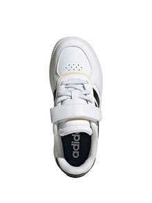 Adidas Breaknet Teen Sneakers Lightweight Snug Fit Padded School Office Shopping Black JQ3049 - Blanco y Negro - Ver 3