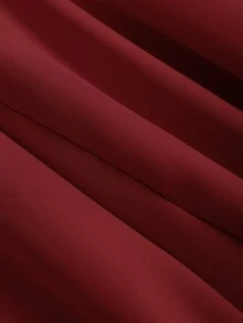 SHEIN Clasi Quần nữ màu trơn, thời trang cho mùa hè - Màu Đỏ Sâu - Xem 3