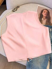 GlowEve Women's New Fashion Casual Versatile Front Tie Camisole - Pink - View 2
