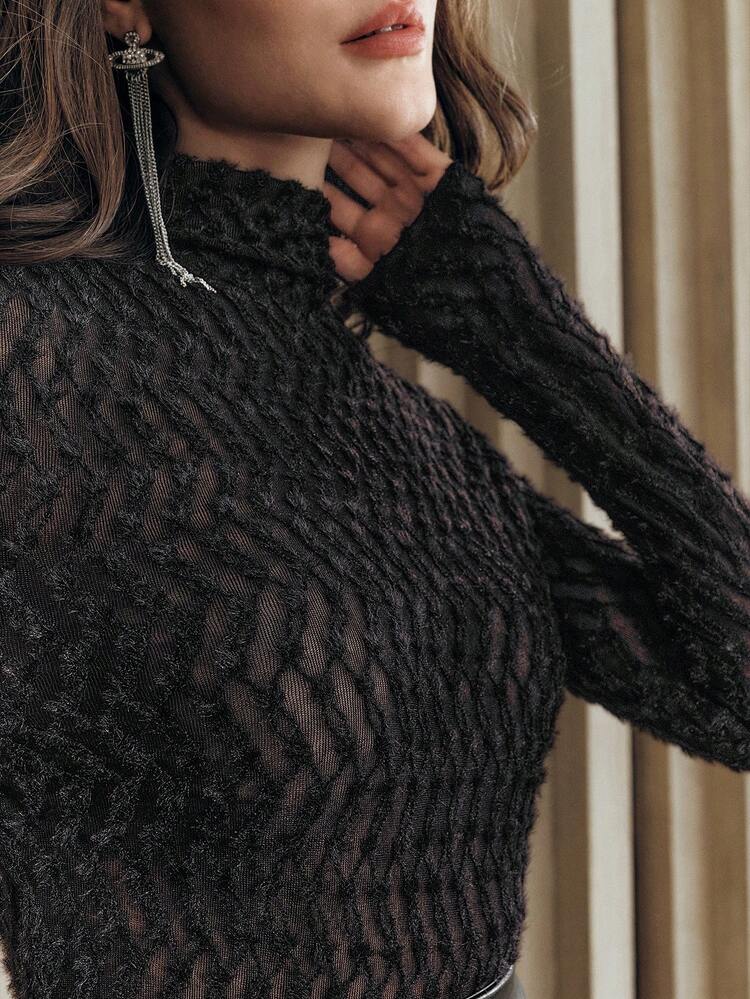 High Quality Plus Size Women Turtleneck Fluffy Sweater