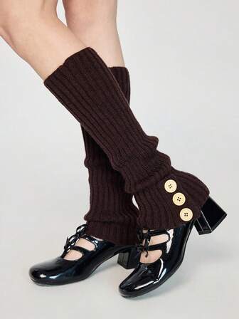 Grunge Punk 1 Paar Damen Ganzjahres Solide Schwarz Vertikale Streifen 90cm Gestrickte Extra Lange Beinwärmer